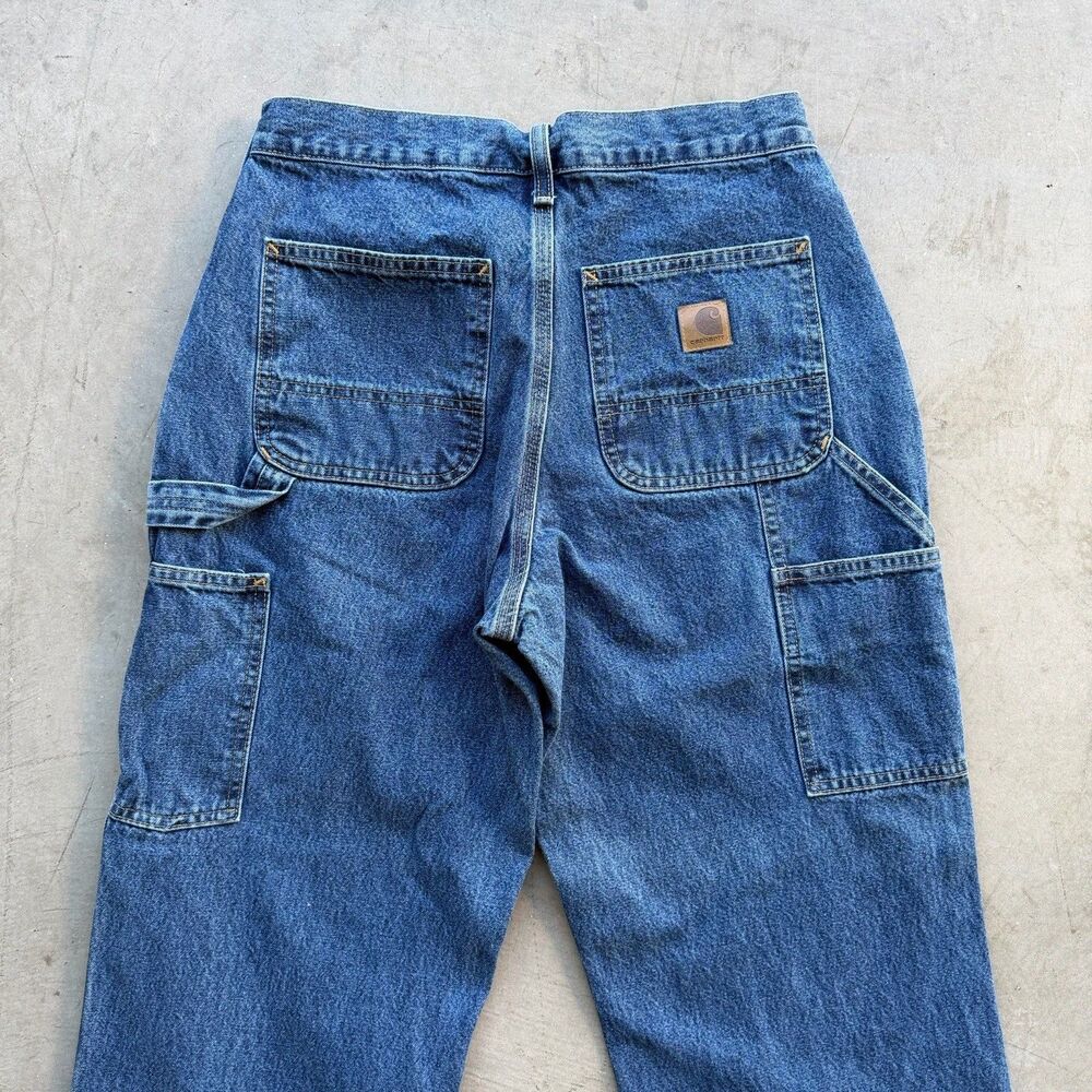 Carhartt Jeans Mens 30 x 30 B13 DPS Relaxed Straight Carpenter Workwear Denim - Picture 4 of 10